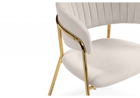 Стул на металлокаркасе Kamelia бежевый, золотой