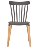 Стул обеденный THEO ножки светлый бук темно-серый GR-04