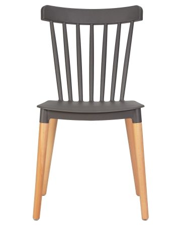 Стул обеденный THEO ножки светлый бук темно-серый GR-04