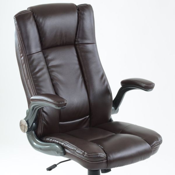 Кресло для руководителя K-24 коричневая экокожа