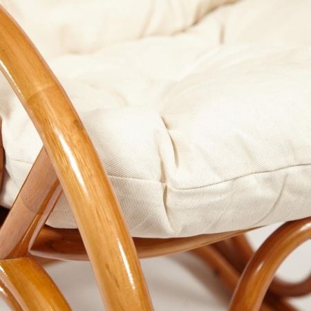 Кресло-качалка VIENNA (разборная) без подушки, ротанг top quality, 58x133x102 см, коньяк