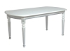Стол овальный "Милорд-170" 90х170х220 белый, патина серебро