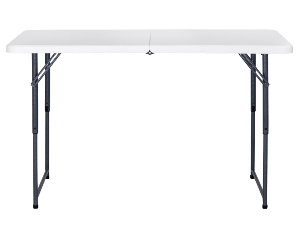 Стол складной обеденный NOEL, белая столешница, серое основание