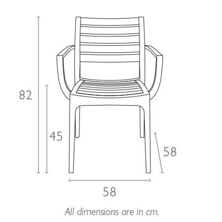 Кресло пластиковое Siesta Contract Artemis бежевый