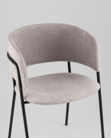 Кресло Нэлли New буклированный велюр серый