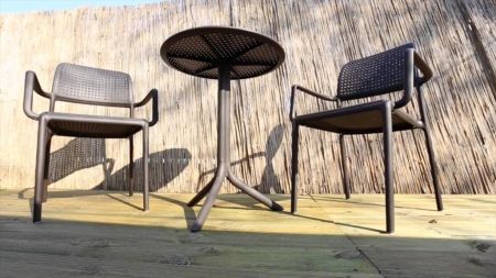 Стол пластиковый обеденный Step + Step Mini коричневый