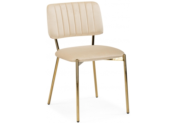 Стул на металлокаркасе Armond beige, gold Стул на металлокаркасе Armond beige, gold