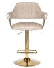 Стул барный CHARLY GOLD бежевый твид LEO26
