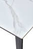Стол CORNER 120 SINTERED STONE WHITE MARBLE, BLACK