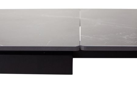 Стол FORIO 160 MATT BLACK MARBLE SINTERED STONE, BLACK