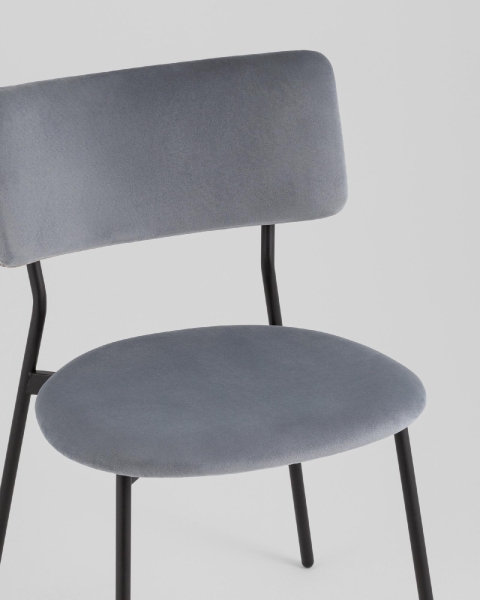 Стул Амелия велюр серо-голубой Стул Амелия велюр серо-голубой