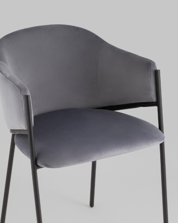 Стул Brace велюр серый