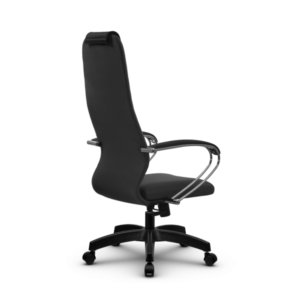 Компьютерное кресло SU-B-10 серый, с подлокотниками, крестовина