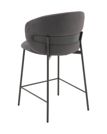 Стул полубарный Блейз велюр серый