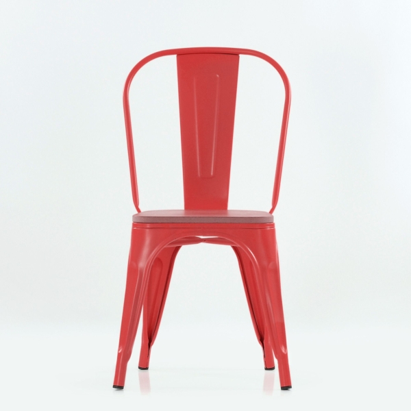 Стул Tolix style Wood красный Стул Tolix style Wood красный