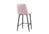 Полубарный стул Седа велюр розовый, черный