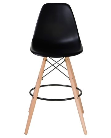 Стул барный DSW BAR ножки светлый бук сиденья черный B-03