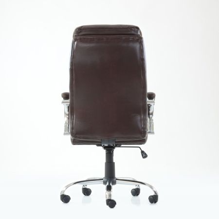 Кресло для руководителя K-58 коричневая экокожа
