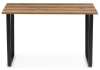 Стол деревянный Лота Лофт 120*25 мм дуб делано темный, матовый черный