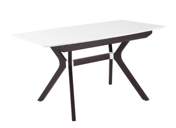 Стол Пекин 1400*820+400 белый, венге Стол Пекин 1400*820+400 белый, венге