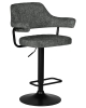 Стул барный CHARLY BLACK серый твид LEO11