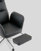 Кресло руководителя Solid TopChairs с оттоманкой черный