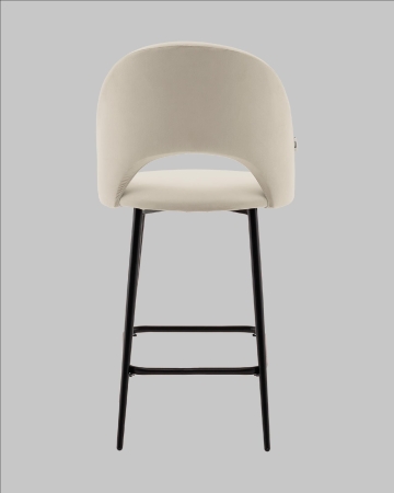 Стул полубарный Меган SN велюр бежевый