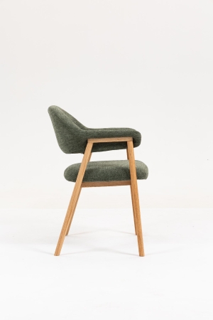 Стул обеденный Tavu с деревянными ножками зеленый 2 шт.