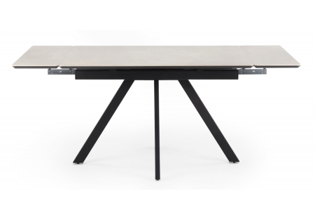 Керамический стол Вилли 120(180)х80 сarmen light grey, черный