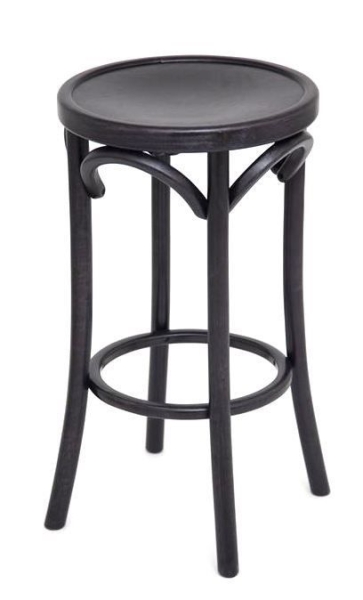 Полубарный деревянный табурет Венский 650 венге с твердым сиденьем