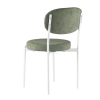 Стул Maso букле зеленый MOSS 615, белые ножки
