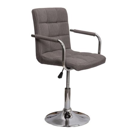 Кресло поворотное Rosio, серый, ткань