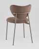 Стул Rina велюр коричневый, каркас бежево-серый