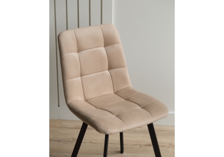 Стул на металлокаркасе Чилли бежевый, черный