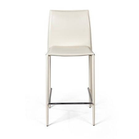 Стул полубарный Rolf кожа бежевый