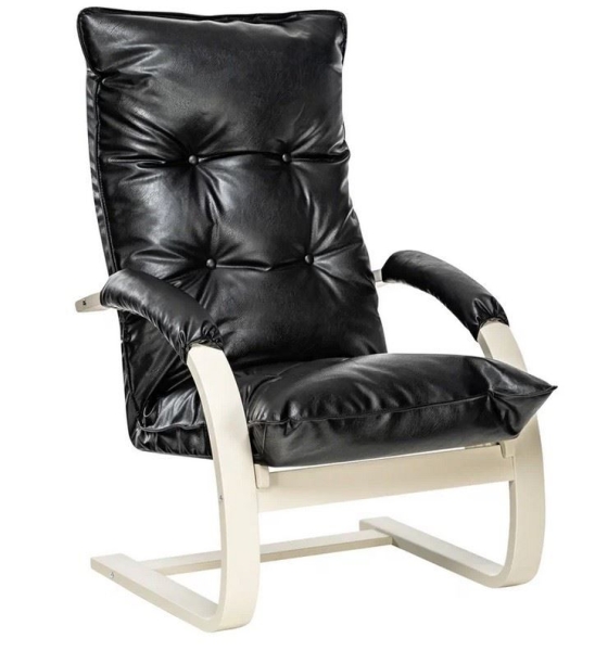 Кресло-трансформер Монако слоновая кость, экокожа Dundi 109