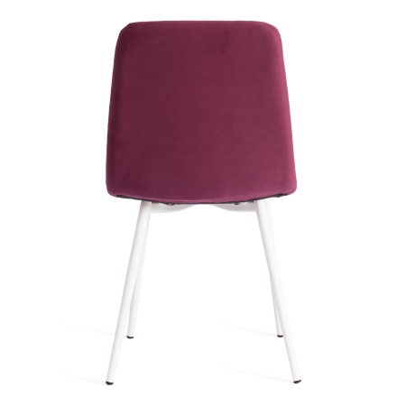 Стул CHILLY MAX велюр и металл, 45х54х90 см, темная фуксия, белый