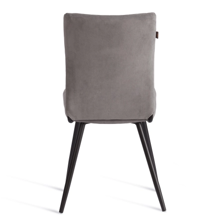 Стул обеденный Monte Carlo серый, ткань и металл, мягкое сиденье, без подлокотников