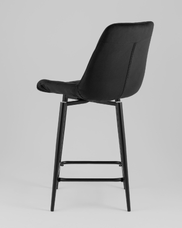 Стул полубарный Флекс с поворотным механизмом  велюр черный