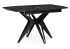 Стол стеклянный Риполь 140(180)х80 черный мрамор, черный