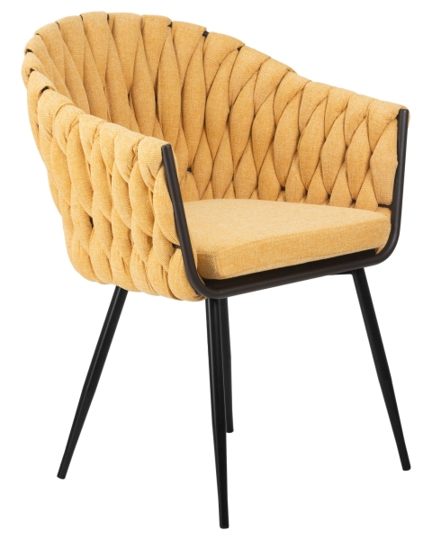 Набор 2 шт Стул обеденный MATILDA, желтая ткань (LAR 275-8)