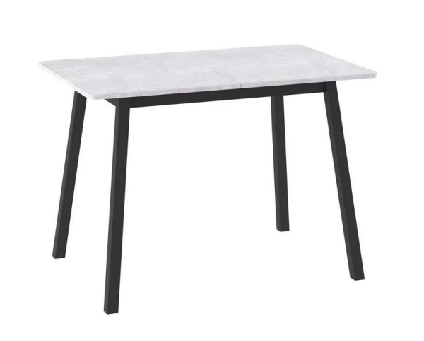 Стол "ТИРК RADIAL-94" раздвижной, серый сланец, черный, 94(126)х64