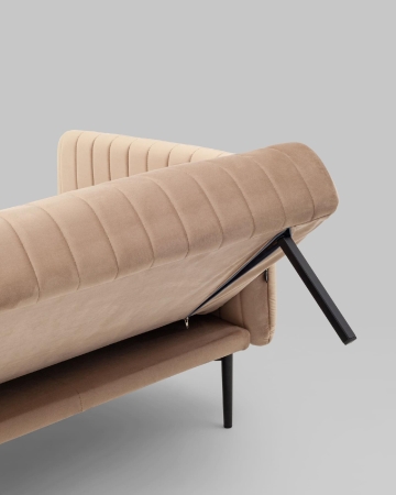 Диван прямой Дрезден велюр бежевый Диван прямой Дрезден велюр бежевый