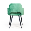 Стул с подлокотниками William бархат нефритово-зеленый