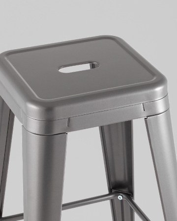 Стул барный TOLIX серебристый матовый KD