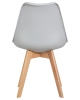 Набор 4 шт Стул обеденный JERRY SOFT, ножки светлый бук сиденья светло-серый (GR-01)