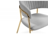 Стул на металлокаркасе Kamelia велюр светло-серый, золотой