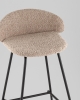 Стул барный Nita букле кофейный