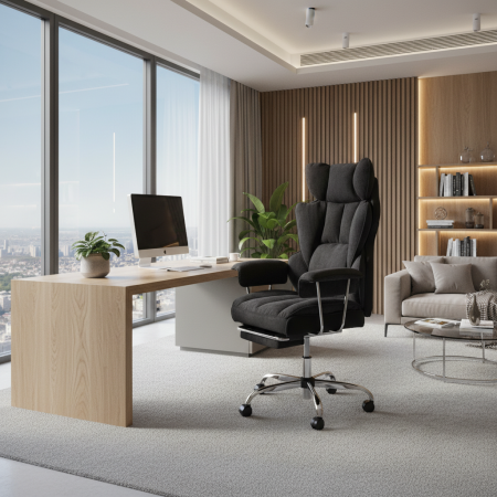 Кресло Комфи Хр/Comfy Cr черный фото в интернет-магазине Stoolmarket
