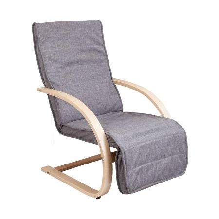 Кресло-качалка Grand, серый, ткань